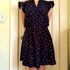 Alice Blue Blouson Cherry Dress